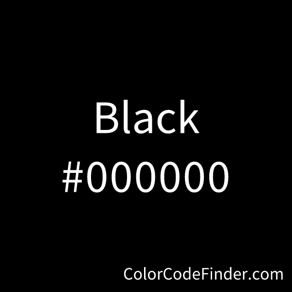 Black Color, 000000 information, Hsl, Rgb