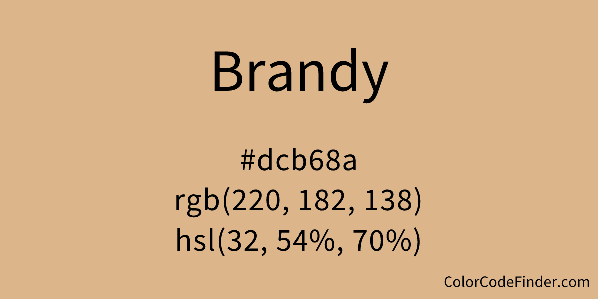 Brandy Color Code is dcb68a