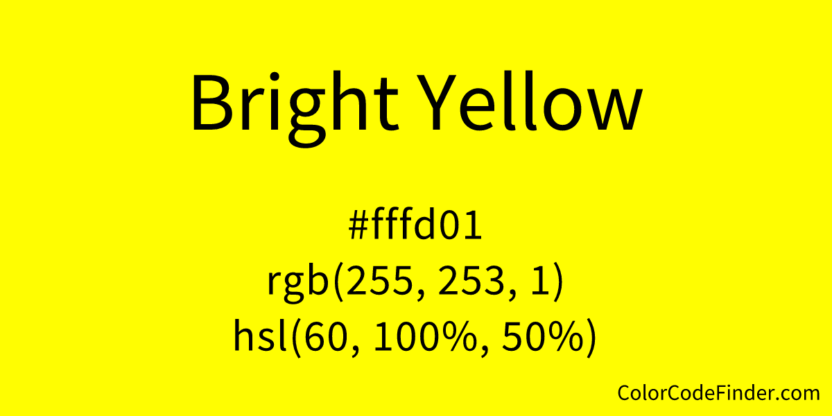 bright-yellow-color-code-is-fffd01