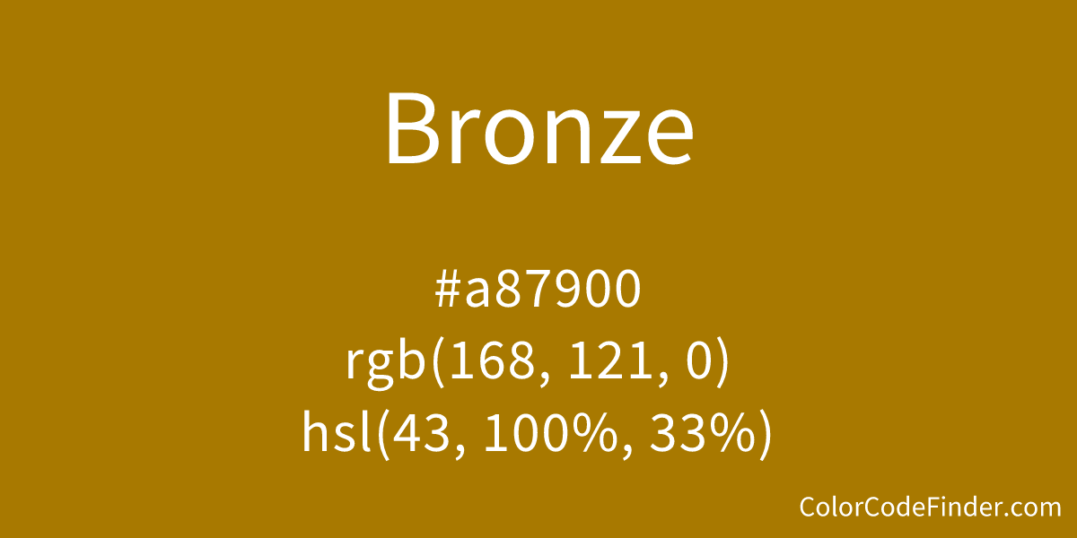 Bronze Color Code Is A87900