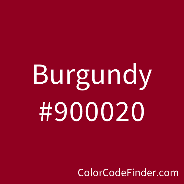 Burgundy Color Code is #900020