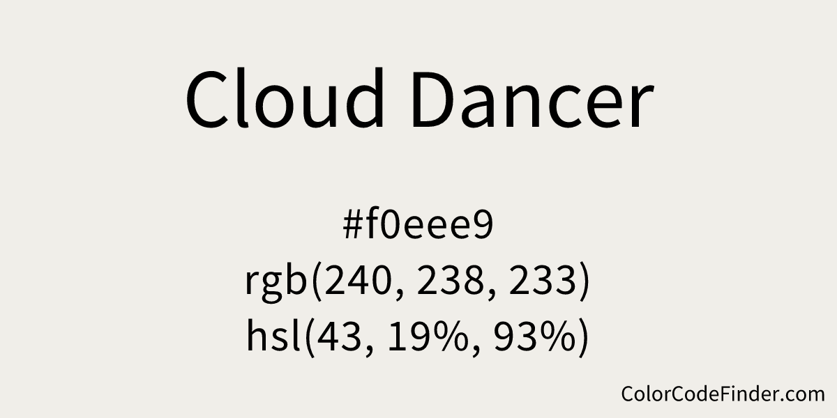 Cloud Dancer