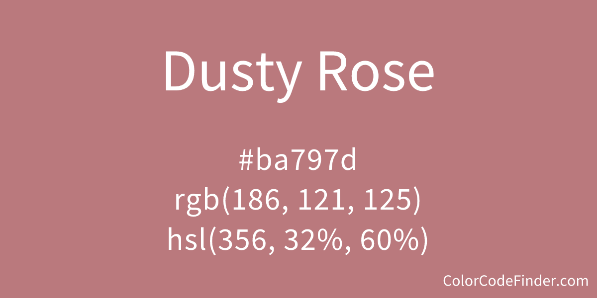 Dusty Rose Pink Color Codes - The Hex, RGB and CMYK Values That