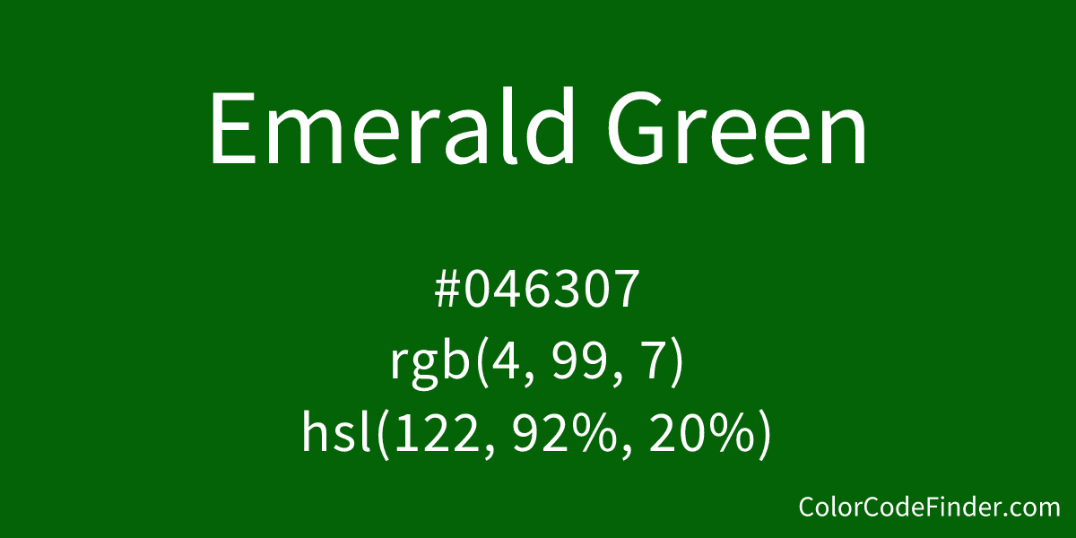 About Emerald Green - Color meaning, codes, similar colors and