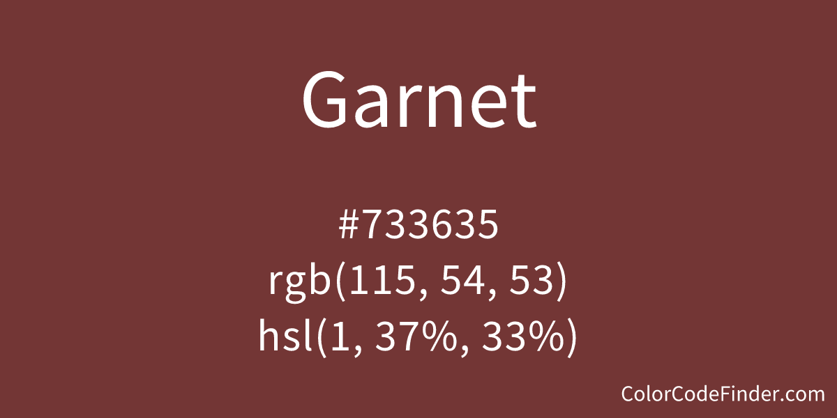 Garnet color on sale