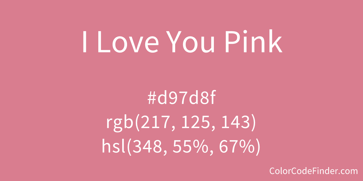 I Love You Pink