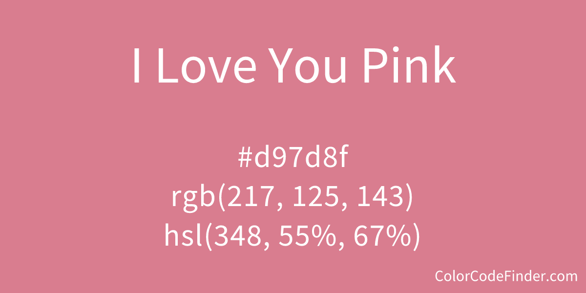 I Love You Pink