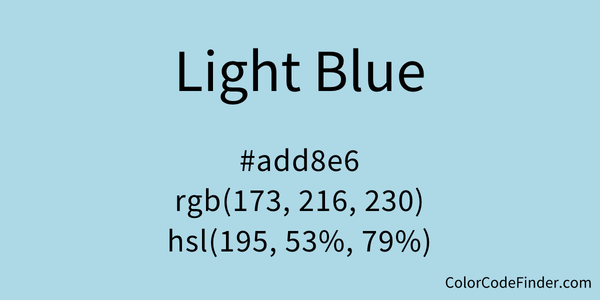 light blue colour code