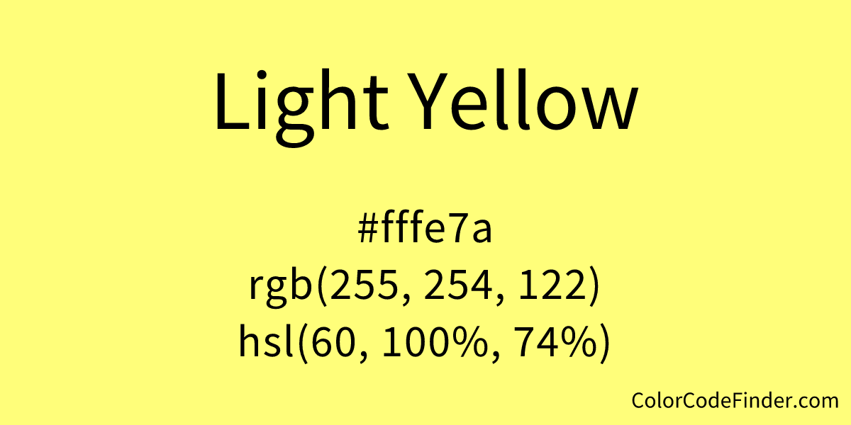 light yellow colors hex code
