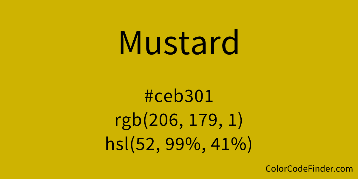 Mustard Color Code is ceb301