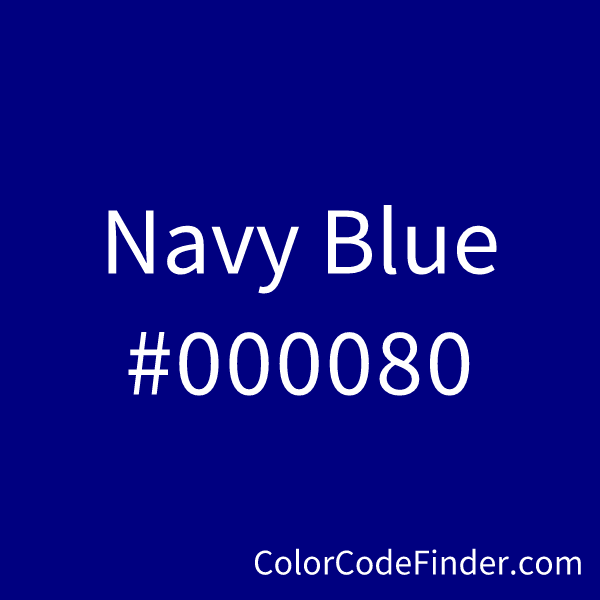 Navy Blue Color Code Is 000080