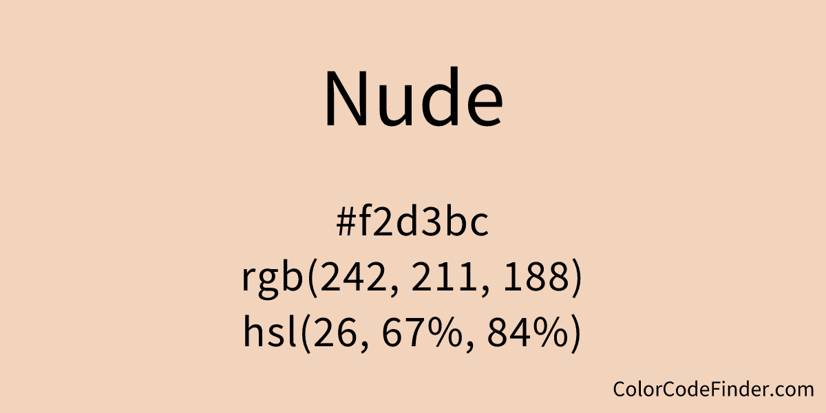 Nude Color Code is #f2d3bc