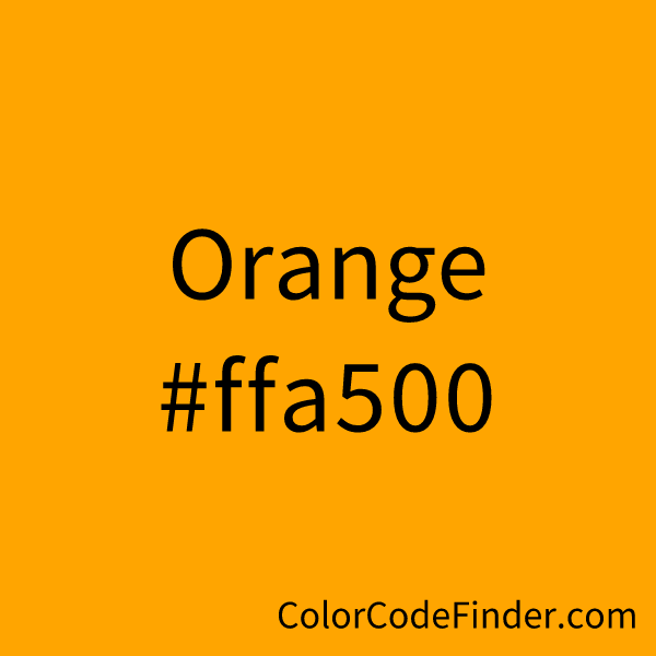 Orange Color - HEX #FFA500 Meaning and Live Previews - PaletteMaker