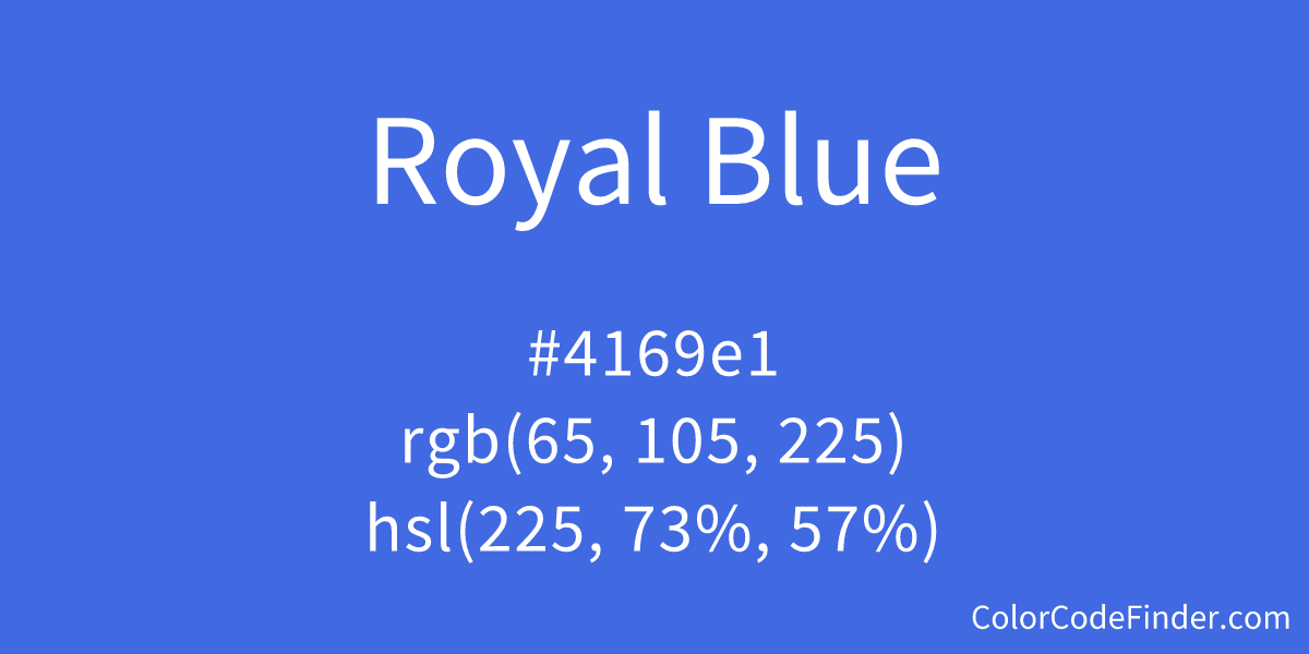 Royal Blue Color Code is #4169e1