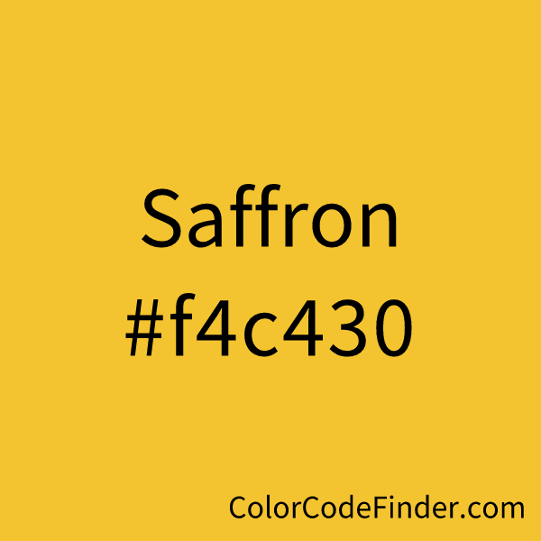 Saffron Color Code is #f4c430