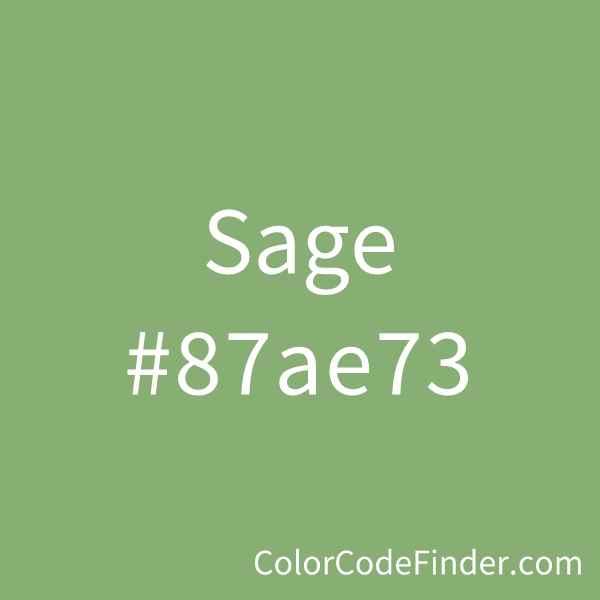 Sage Color Code is #87ae73