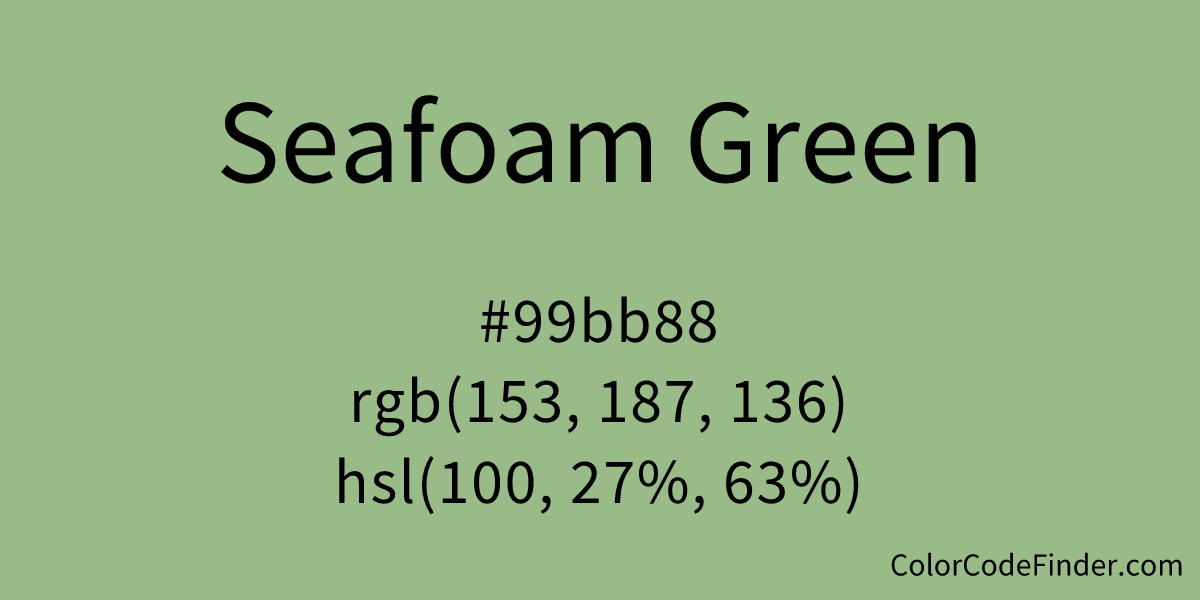 Seafoam Green Rgb Value