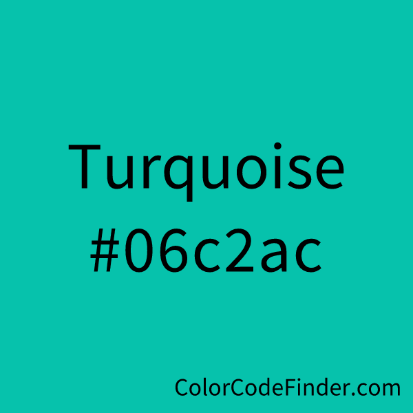 turquoise blue color chart