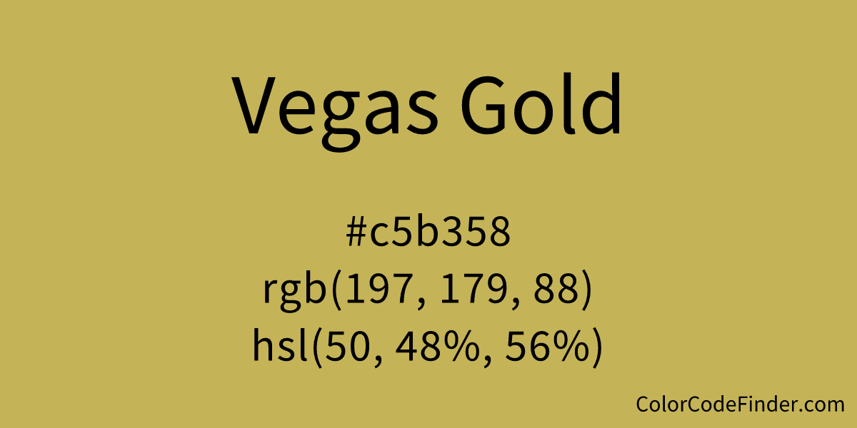 Vegas Gold Color Code is c5b358