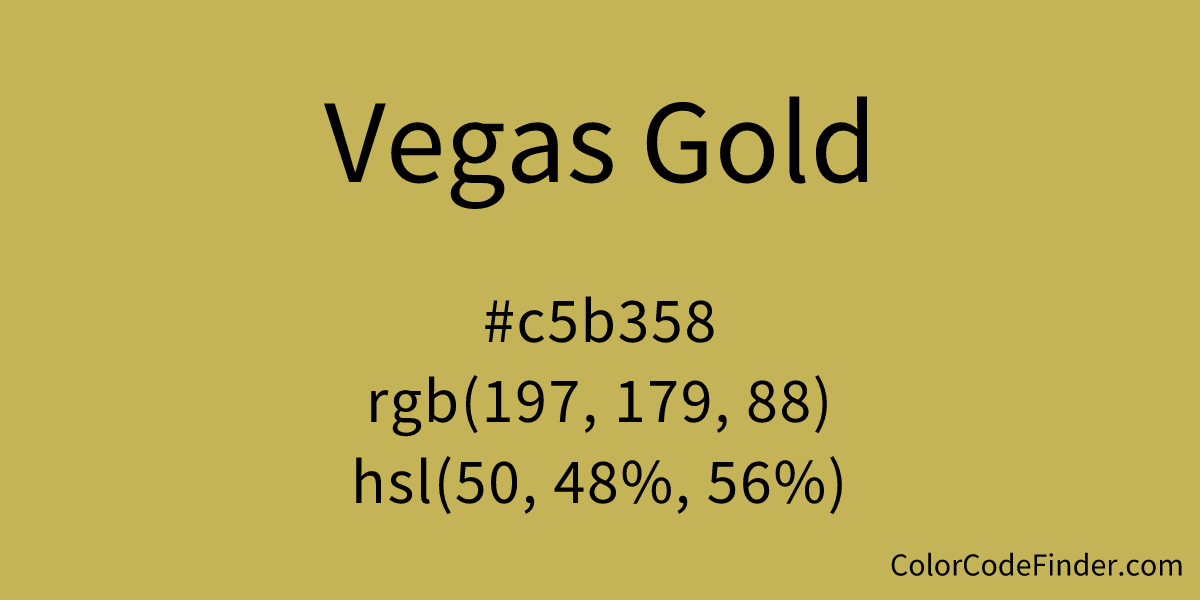 Vegas Gold Color Code is c5b358